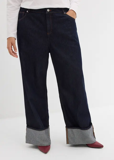 Jeans baggy, vita media, bonprix