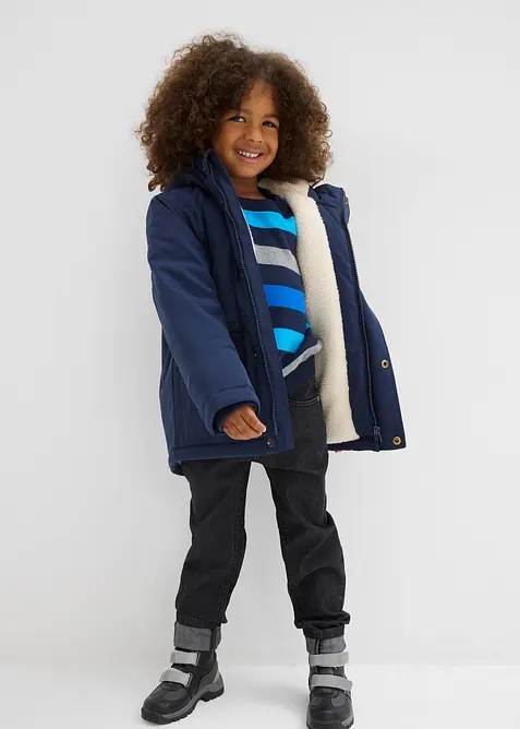 Parka invernale idrorepellente con fodera teddy, bonprix