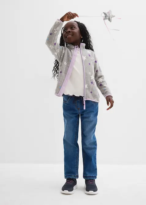 Giacca in pile morbido con dettagli a contrasto, bonprix