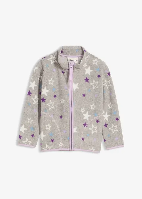 Giacca in pile morbido con dettagli a contrasto, bonprix