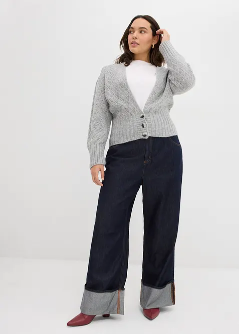 Jeans baggy, vita media, bonprix