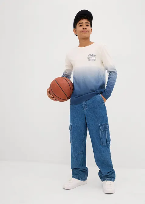 Maglia a maniche lunghe in puro cotone biologico, bonprix