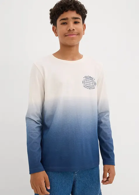 Maglia a maniche lunghe in puro cotone biologico, bonprix