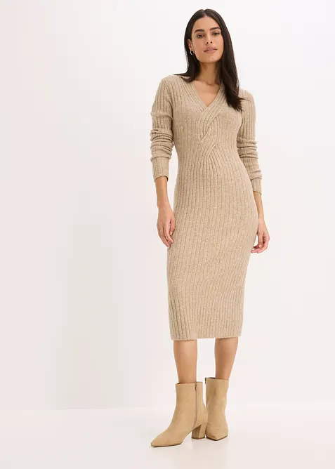 Abito in maglia misto lana, bonprix