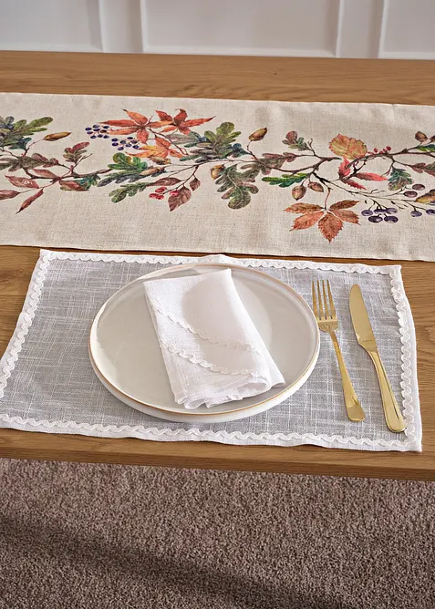 Tovagliette americane con impuntura decorativa (pacco da 2), bonprix