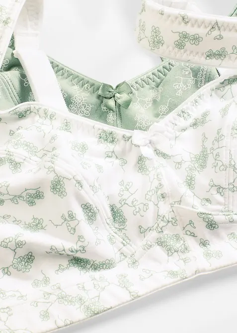 Reggiseno senza ferretto con cotone biologico morbido (pacco da 2), bonprix