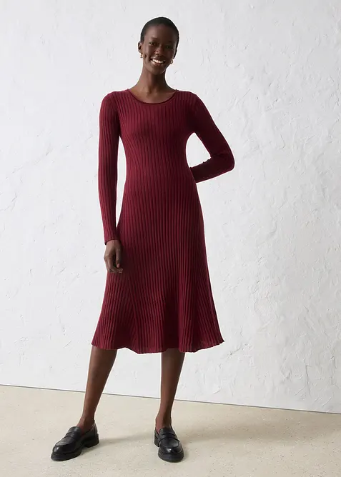 Abito in maglia di lana merino, bonprix