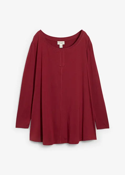 Maglia a maniche lunghe in misto cotone e viscosa, bonprix