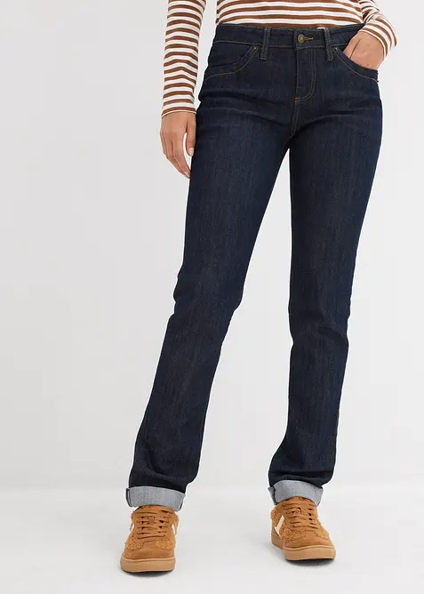 Jeans elasticizzati straight, vita media, bonprix