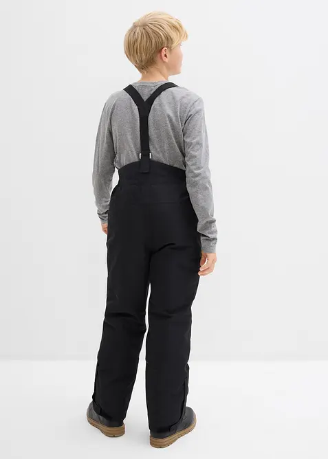 Pantaloni funzionali impermeabili con bretelle e dettagli riflettenti, bonprix