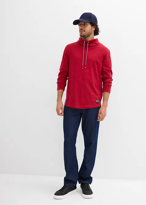 Maglia a maniche lunghe con collo a ciambella, bonprix