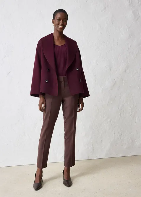 Pantaloni aderenti con lana, bonprix