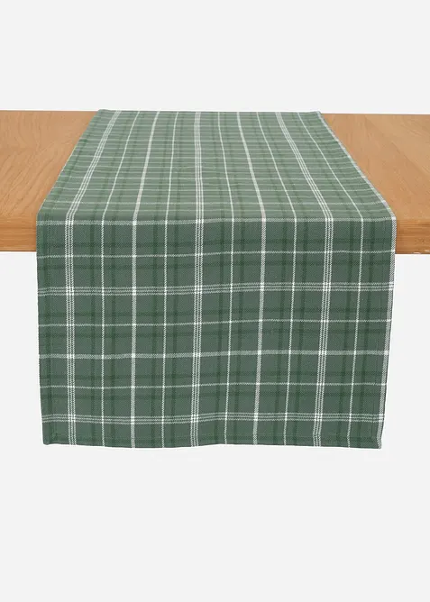 Runner tavolo a quadri in cotone biologico, bonprix