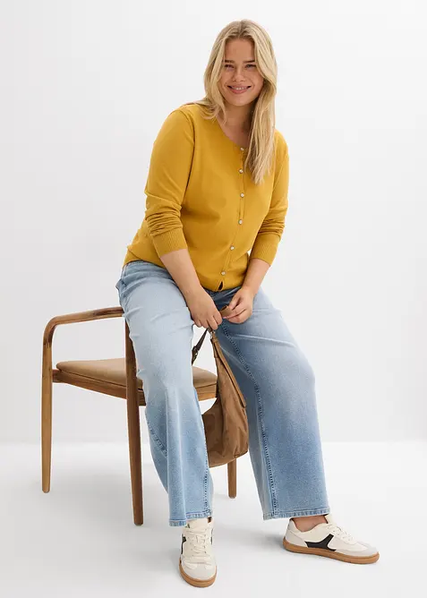 Cardigan in filato fine, bonprix