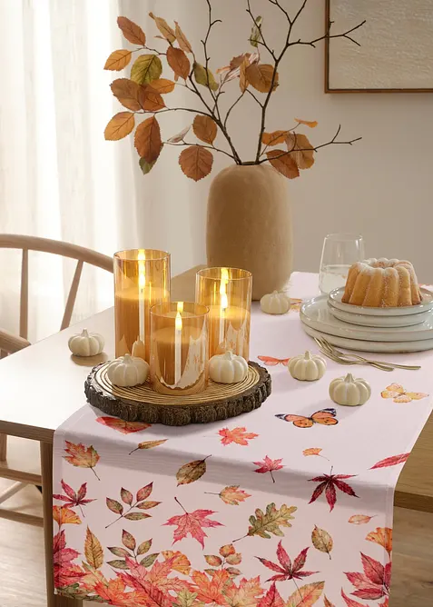 Runner da tavola con stampa autunnale, bonprix