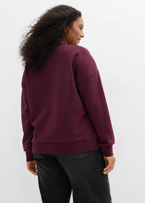 Felpa oversize in misto cotone, bonprix