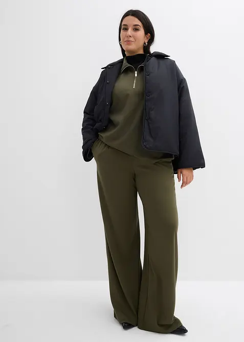 Pantaloni a palazzo in comodo punto di Roma, bonprix