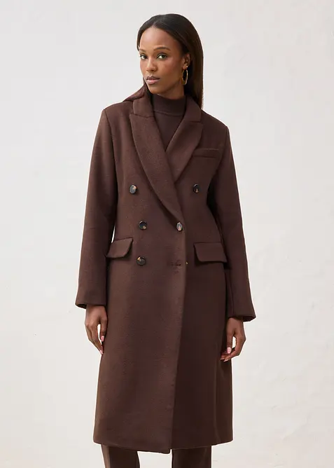 Cappotto stile blazer in morbido misto lana, bonprix