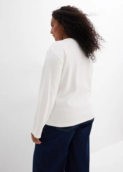 Maglia a maniche lunghe in puro cotone, bonprix