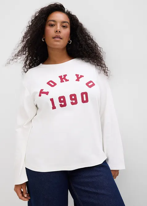 Maglia a maniche lunghe in puro cotone, bonprix