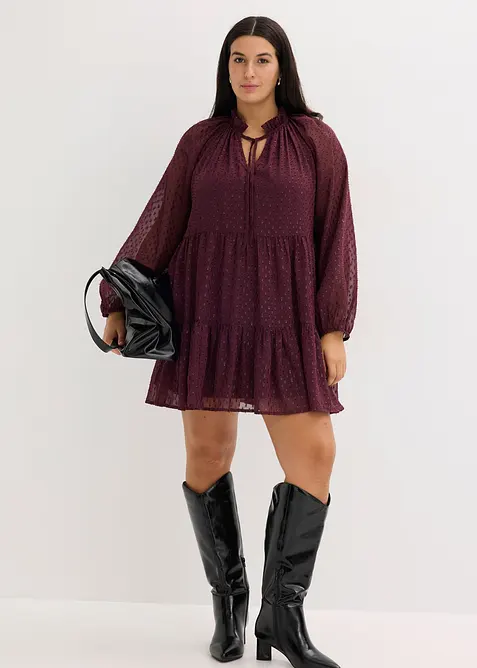 Abito tunica con effetto glitterato, bonprix