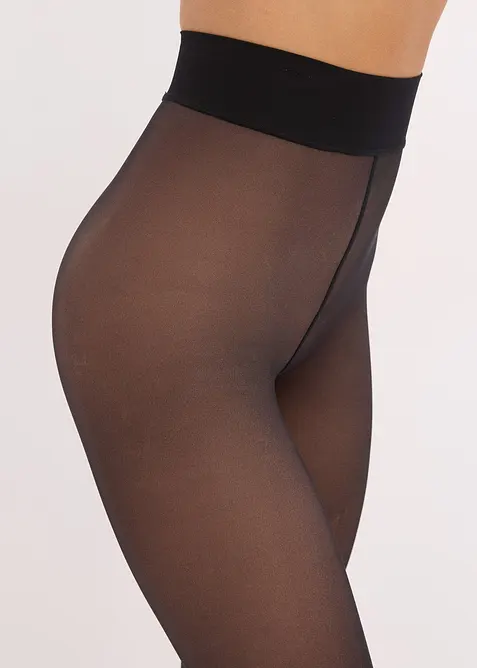 Collant termico con effetto trasparente, bonprix