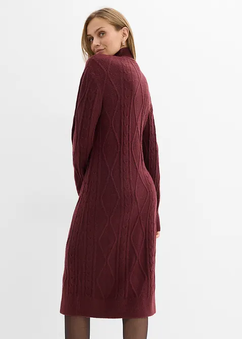 Abito in maglia a trecce, bonprix