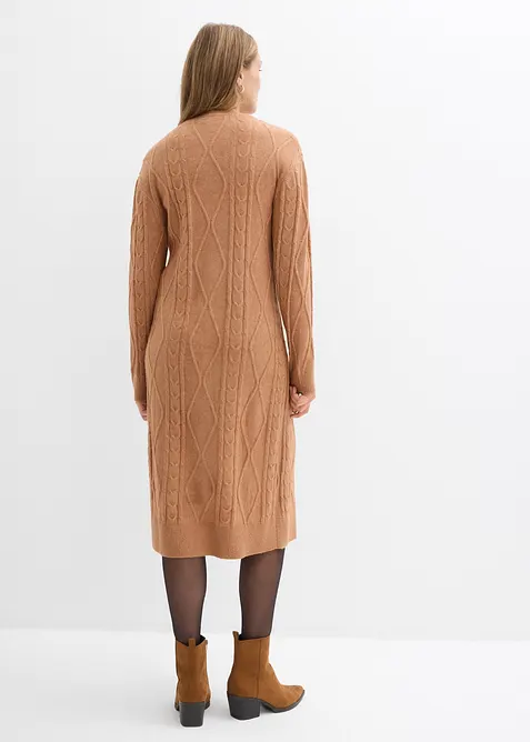 Abito in maglia a trecce, bonprix