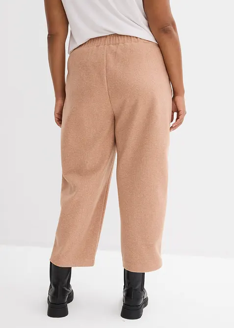Pantaloni barrel in simil lana, bonprix
