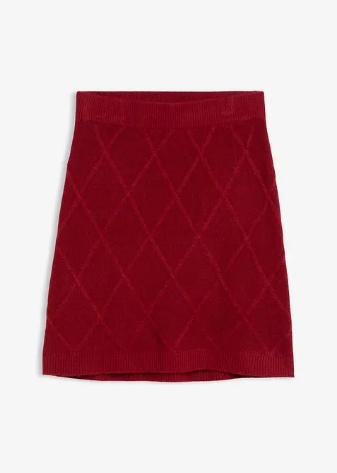 Gonna di maglia con motivo a rombi, bonprix