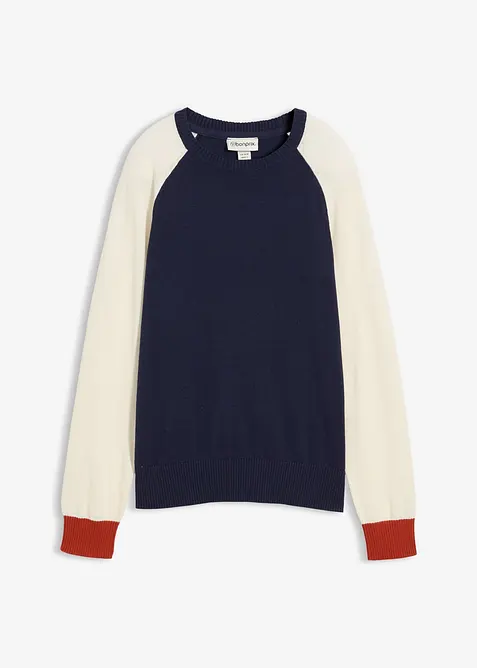 Maglione raglan in filato fine, bonprix