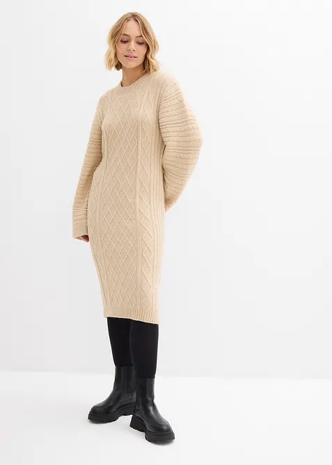 Abito midi in maglia, bonprix