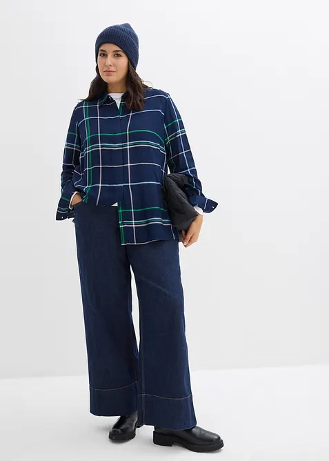 Camicia lunga in viscosa fluente, bonprix