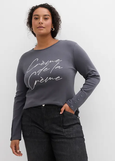 Maglia a maniche lunghe in puro cotone, bonprix