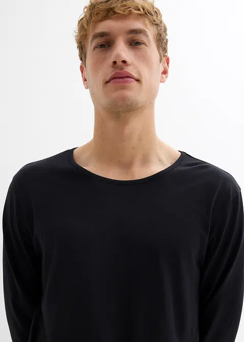 Pigiama a maniche lunghe in puro cotone, bonprix