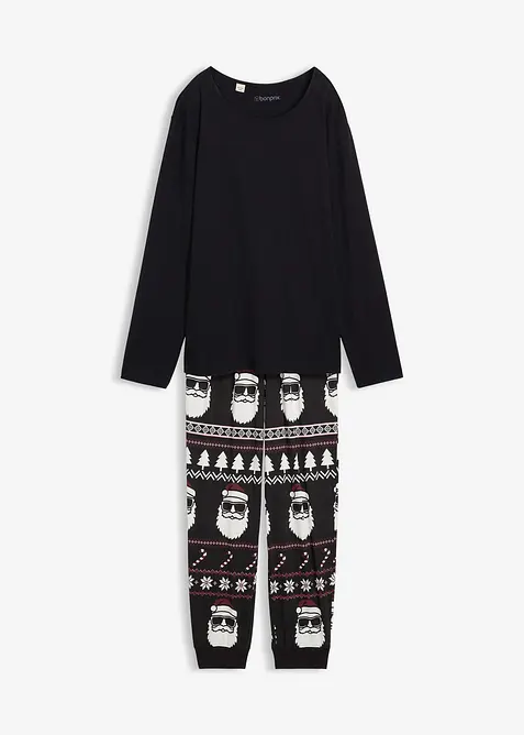 Pigiama a maniche lunghe in puro cotone, bonprix