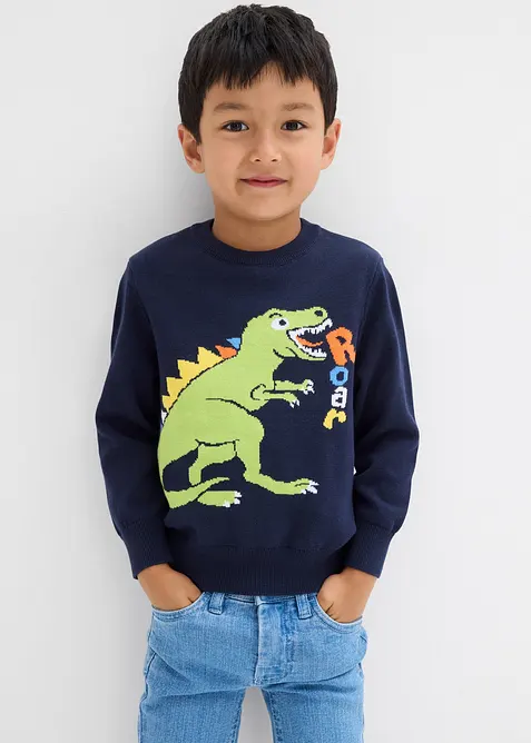 Maglione in filato fine di puro cotone, bonprix