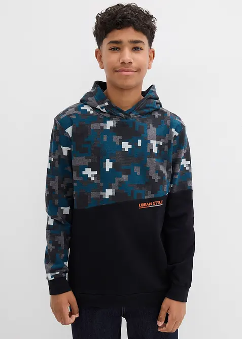 Felpa con cappuccio e cotone biologico, bonprix