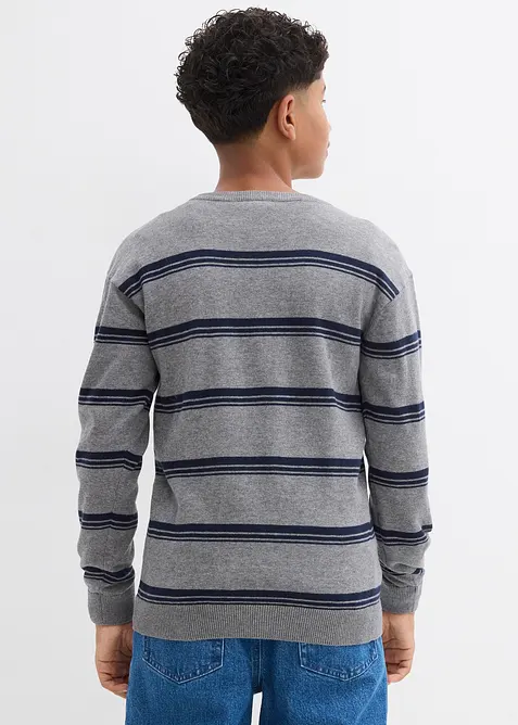 Maglione in filato fine di puro cotone riciclabile, bonprix