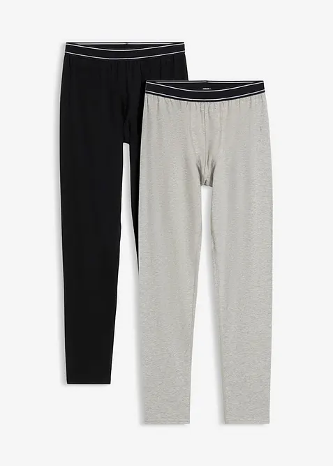 Mutande a gamba lunga con morbido cotone biologico (pacco da 2), bonprix