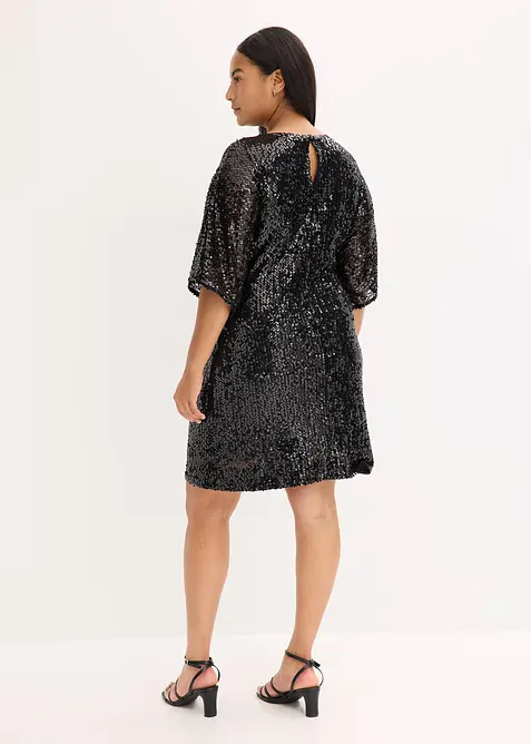 Abito oversize in paillettes, bonprix