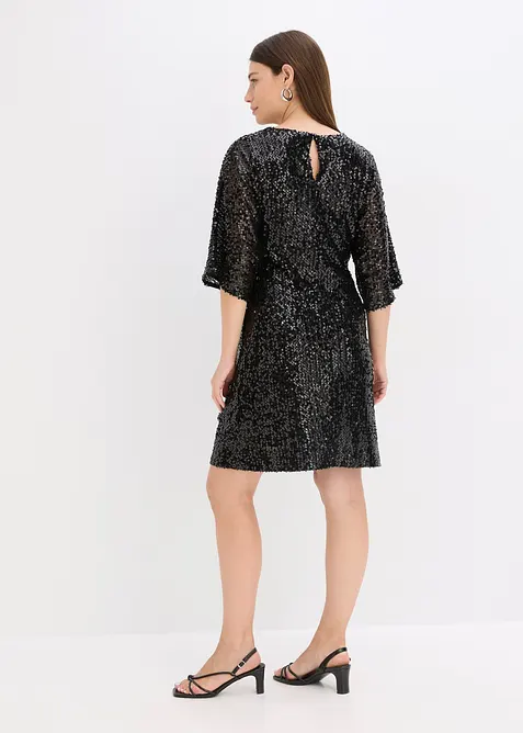 Abito oversize in paillettes, bonprix