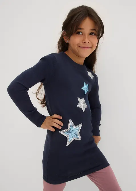 Maglione in filato fine con paillettes, bonprix