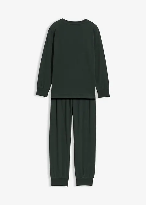 Pigiama in morbido cotone con stampa fosforescente, bonprix