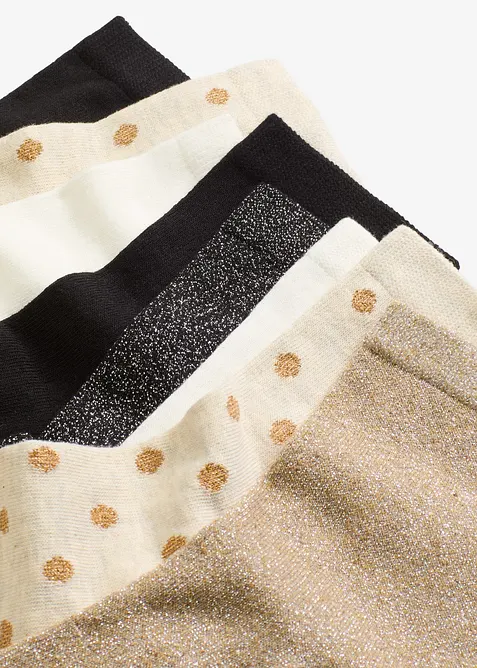 Calzini con lurex e cotone biologico (pacco da 8 paia), bonprix