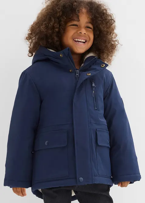 Parka invernale idrorepellente con fodera teddy, bonprix