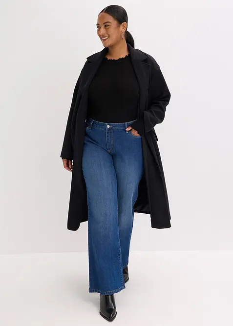 Maglia a costine in misto viscosa, bonprix