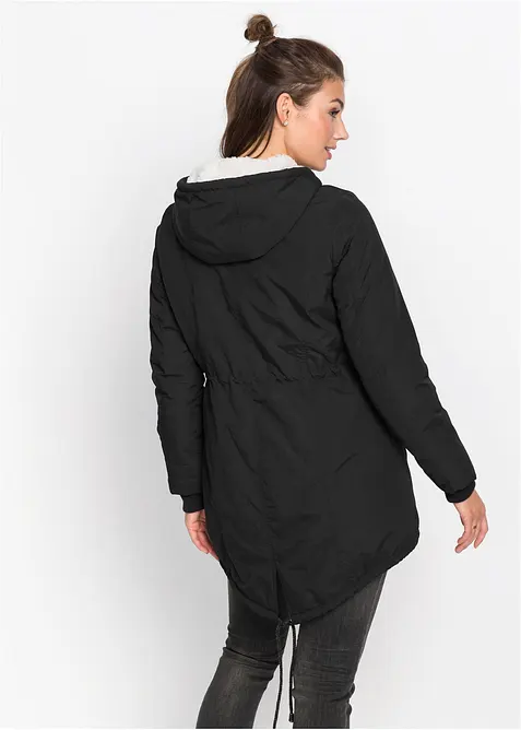 Parka con pile teddy, bonprix