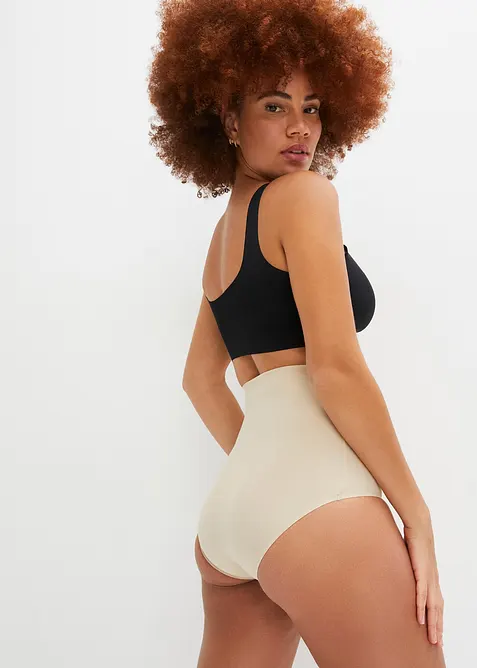 Slip alto senza cuciture con effetto modellante leggero, bonprix