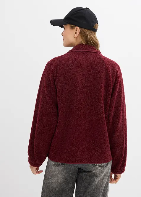 Giacca prémaman 3 in 1 in pile teddy con inserto babywearing, bonprix